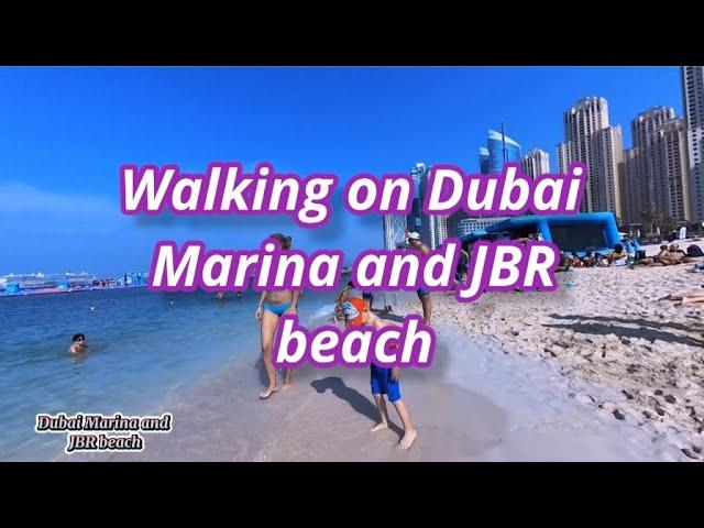 Walking on Dubai Marina and JBR beach, Dubai, 31/12/2023