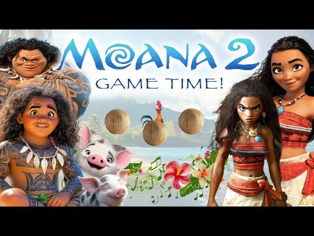 MOANA 2 Fan Games! Characters Quiz, Brain Break Challenges, & Finish The Moana Songs!