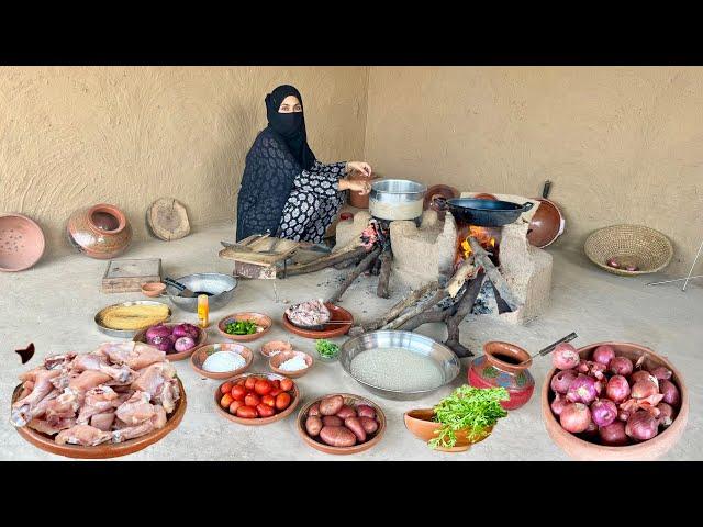 Village life today routine Eid ka khana  chicken fry degi pualo easy  sweet  recipe dewat menu ️