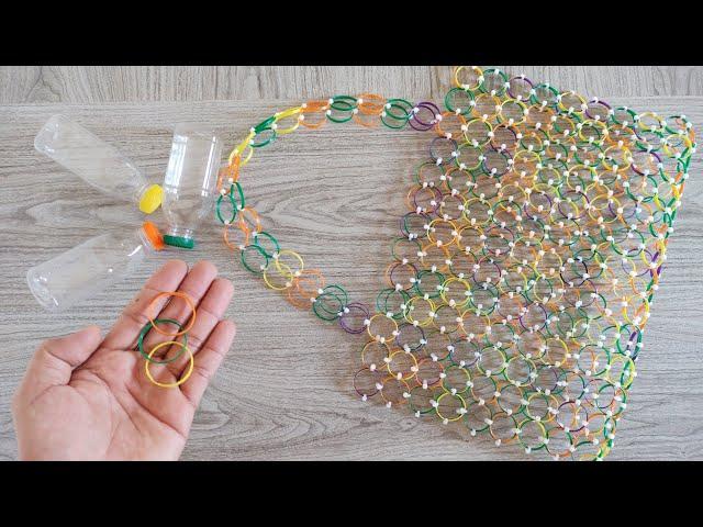 MAKING HANDBAG FROM PLASTIC BOTTLE CAP | The Most Amazing Handmade Plastic Craft | DIY Arts & Crafts