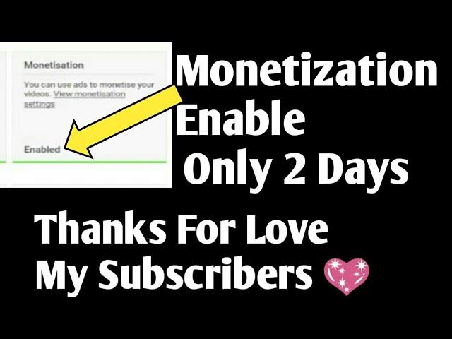 My Channel Monetization Enabled in 2 Days | Monetization On | All Rounder Danish