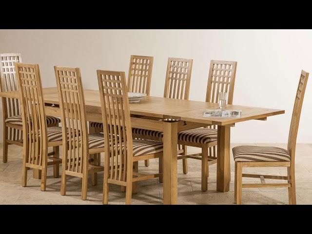 Extending Oak Dining Table and Chairs Furniture