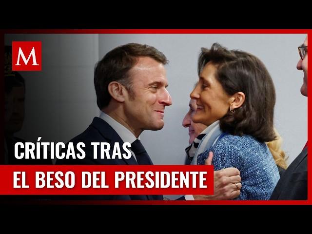 El beso del presidente francés a la ministra del Deporte genera polémica en los Juegos Olímpicos