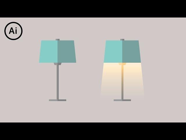 Flat Design Lamp | Illustrator Tutorial