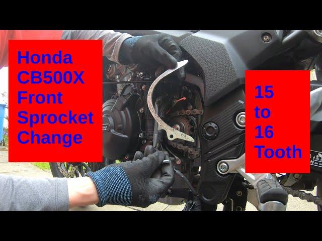 2023 Honda CB500X - 16 Tooth Front Sprocket Change