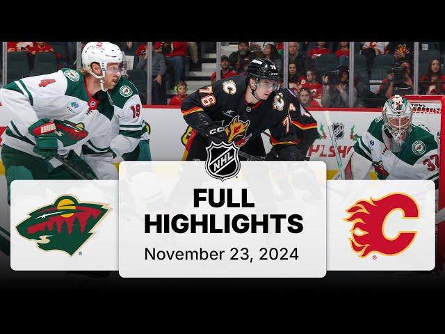 NHL Highlights | Wild vs. Flames - November 23, 2024