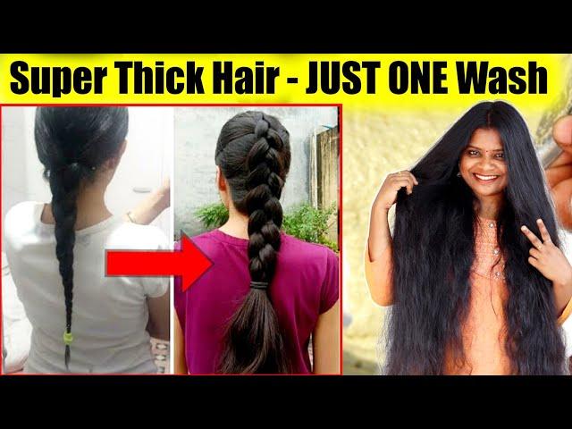 SUPER THICK HAIR - How to grow hair fast | Just One Wash Get 2X Thickness : simple Remedy