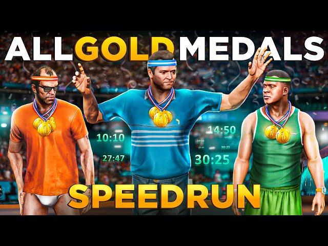 I Thought I Knew GTA V... Until I Tried This - GTA 5 ALL Gold Medal Speedrun