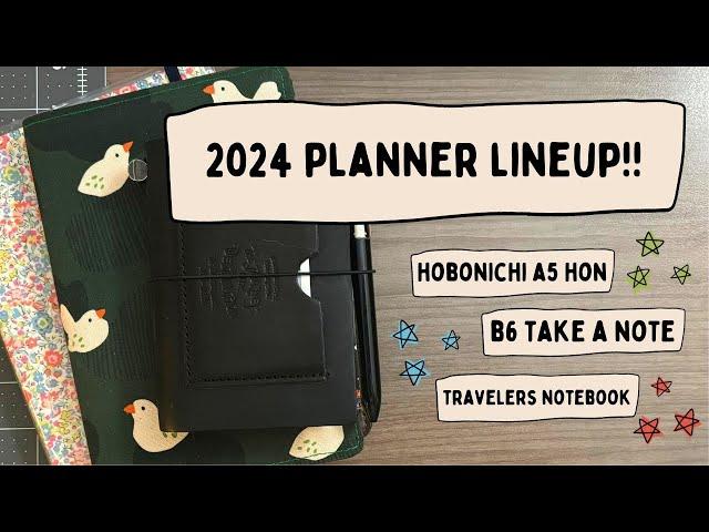 2024 planner lineup + techo kaigi  // hobonichi, take a note, traveler's company