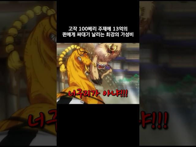 100베리 주제에 13억의 퀸에게 싸다구 올리는 쵸파의 패기 #원피스