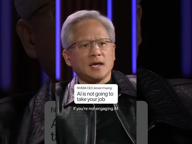 @NVIDIA CEO Jensen Huang on losing your job to AI.