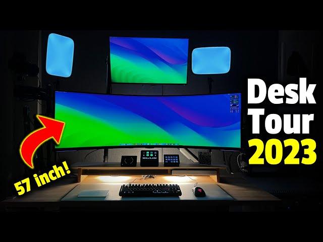 My NEW Ultimate Desk & Studio Setup Tour 2023!