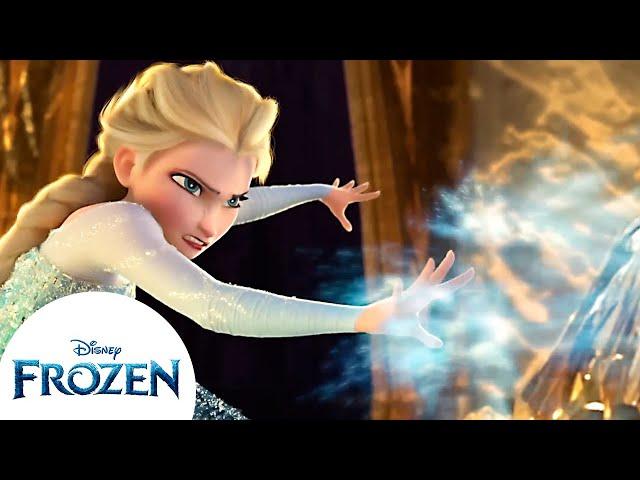 Elsa se defiende de Hans y sus soldados | Frozen