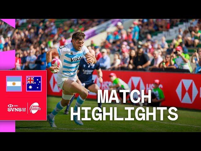 Strong Argentinian attack | Argentina v Australia | HSBC SVNS Dubai 2024 | Men's Match Highlights