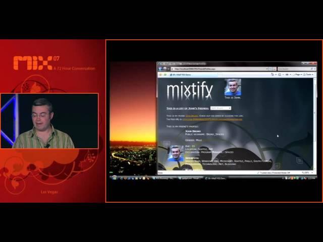 MIX07 Developing with Windows Live Spaces