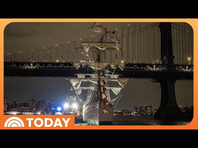 Mexican Navy ship: New images show sailors hanging from rigging