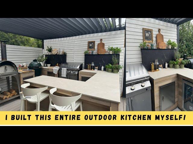 Outdoor Kitchen REVEAL! It’s Finished  ( Budget DIY)