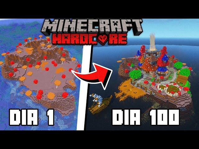 SOBREVIVI 100 DIAS EM UMA ILHA COGUMELO NO MINECRAFT HARDCORE