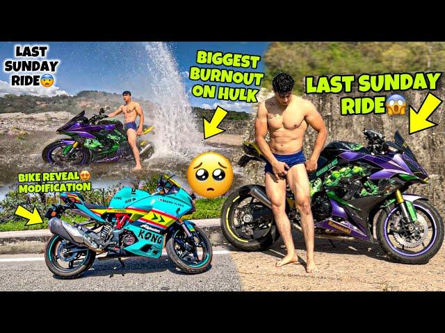 My Last Sundayy Ride on Hulk | Biggest Burnout on Hulk | Last Vlog ?| Sunday Ride!  Ninja .h2r