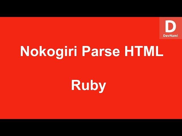 Ruby Nokogiri Parse HTML Document