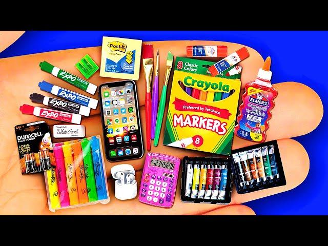 22 DIY MINIATURE SCHOOL SUPPLIES BACK TO SCHOOL 2020