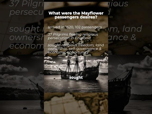 What were the Mayflower passengers desires? #history #historyfacts #mayflower #usa #freedom