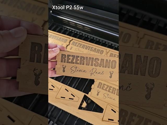 Wooden reservations for the table made on the xtool P2 55w laser cutter. 500$ discount for xtool P2