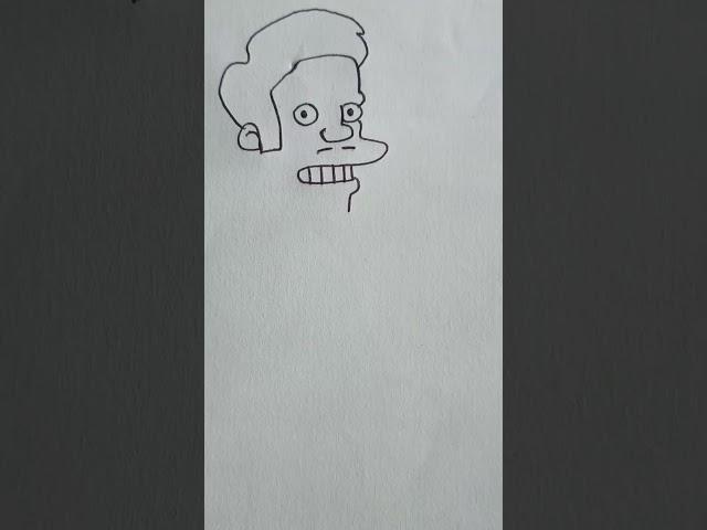 #How to draw Apu Nahasapeemapetilon from The Simpsons #Easy #StepByStep #MonikaBishtArts #Shorts