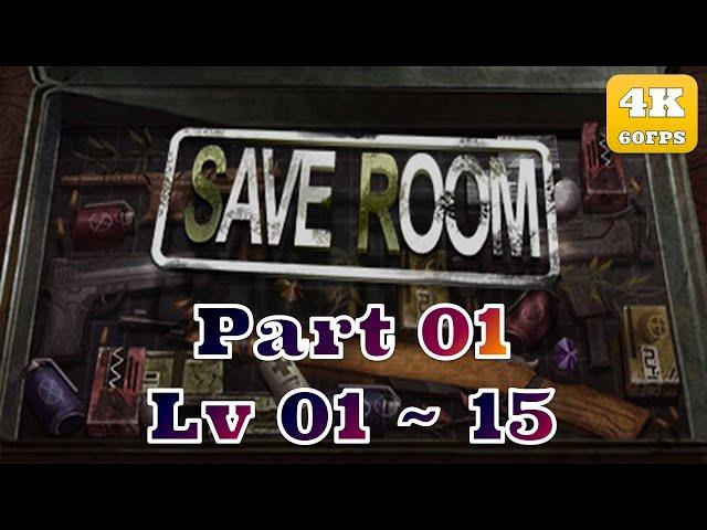 Save Room - Organization Puzzle - Part 01 Lv 01 ~ 15 [4K 60FPS] - No Commentary