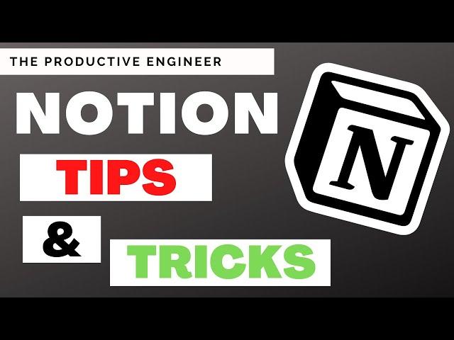 ESSENTIAL NOTION TIPS & TRICKS | The Must Know Tips to Master Notion