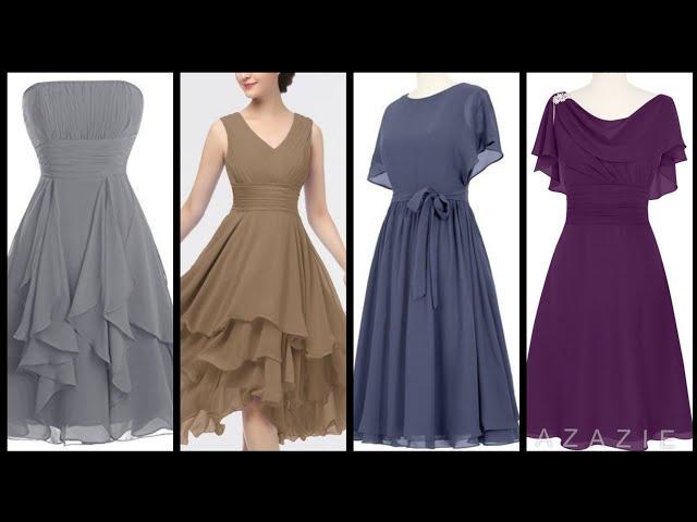 Gorgeous beautiful plain Chiffon skater dresses 2020 || Amazing chiffon dress ideas 2k20