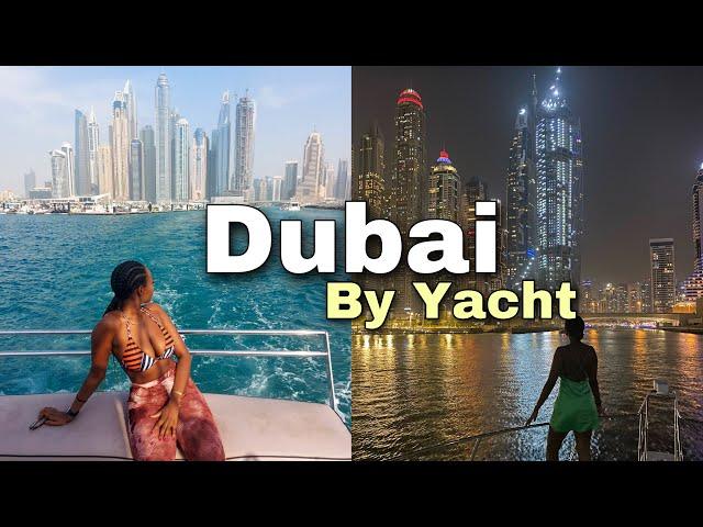 Dubai Yacht Experience - Renting a yacht in Dubai & exploring the Marina | Dubai travel vlog