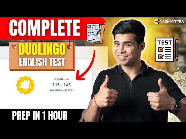 DUOLINGO ENGLISH TEST FULL COURSE IN 1 HOUR (DET in 60 minutes!)