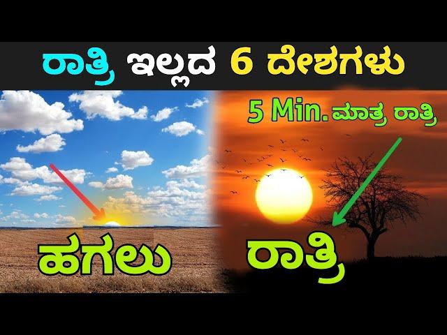 ರಾತ್ರಿ ಇಲ್ಲದ 6 ದೇಶಗಳು || countries where Sun never rises