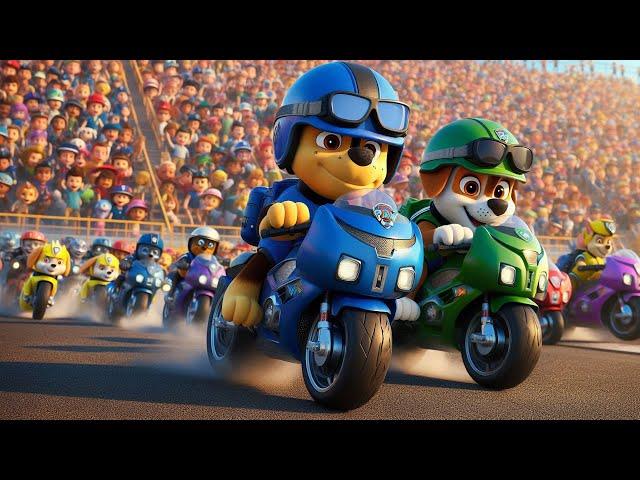 Paw Patrol Dog Rescue | Chase Is Leading The Race..Keep It UpVery Funny Story - Rainbow 3