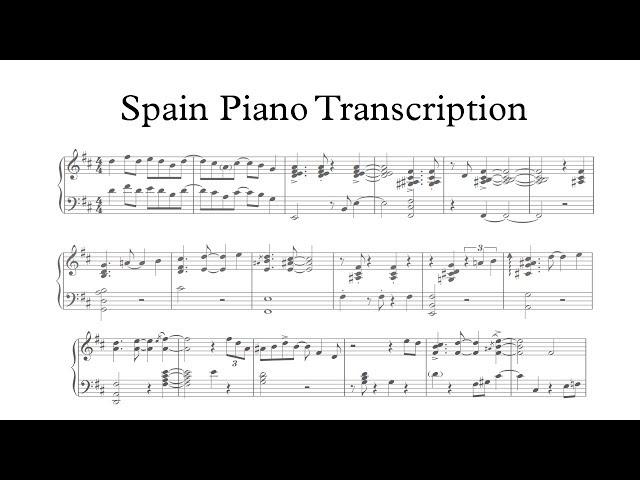 Spain - Yohan Kim (Piano Transcription)