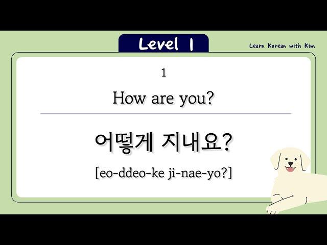 100 Must-know Korean phrases for absolute beginners (formal) - learn korean, korean podcast