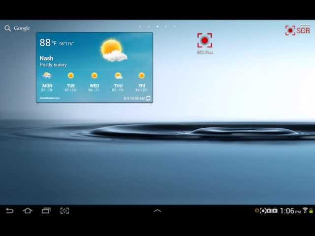 SCR Screen Recorder on the Galaxy Tab 10.1