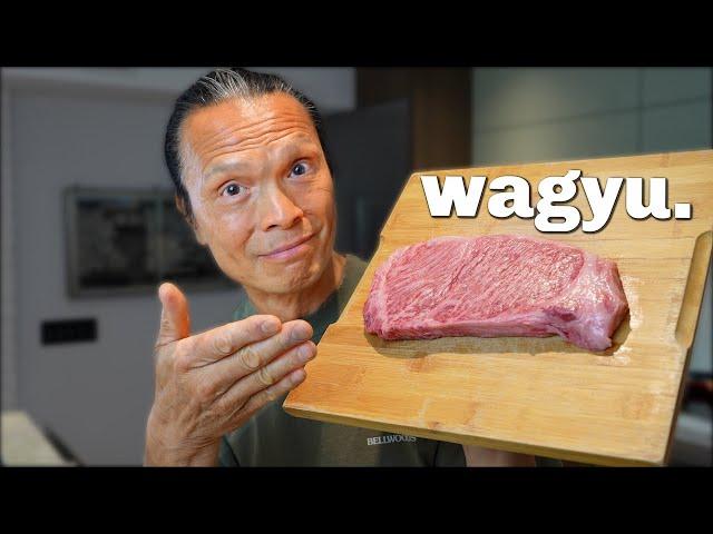 Iron Chef Dad's A5 Wagyu Steak Sandwich.