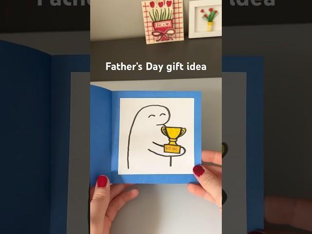 DIY Father’s Day gift card idea - 3D trophy card  #diygift #fathersday #giftfordad #giftforhim