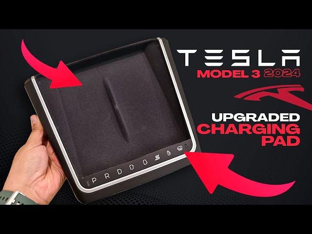 Tesla Model 3 2024 Highland Upgraded Charging Pad with Smart Buttons & Lights (Hansshow)