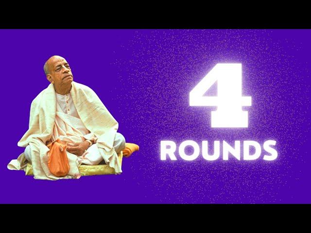 Srila Prabhupada Chanting Japa 4 Rounds (7.15 mns per round)