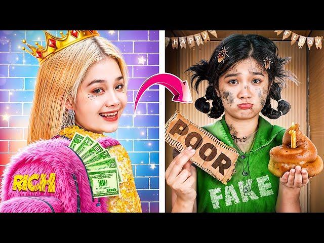 Rich Girl Pretends To Be Poor To Attend A Poor Birthday Party!