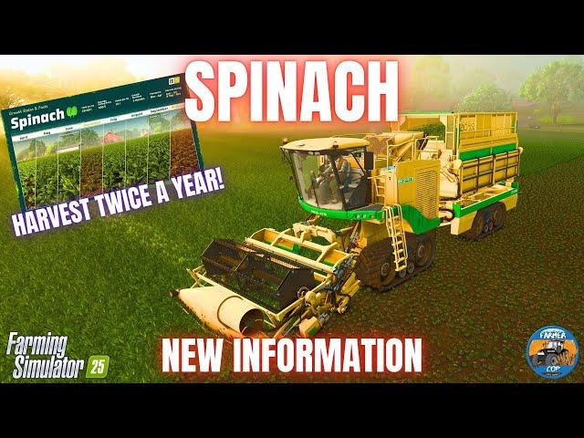 SPINACH - NEW INFORMATION ANNOUNCED - Farming Simulator 25