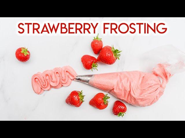 The BEST Strawberry Frosting Recipe