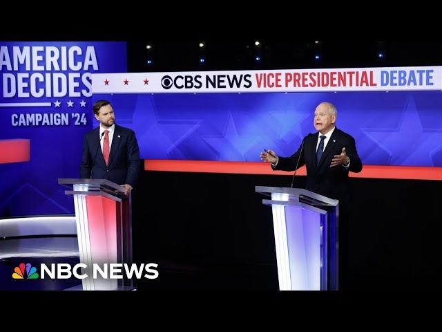 WATCH: Full vice presidential debate between JD Vance and Tim Walz