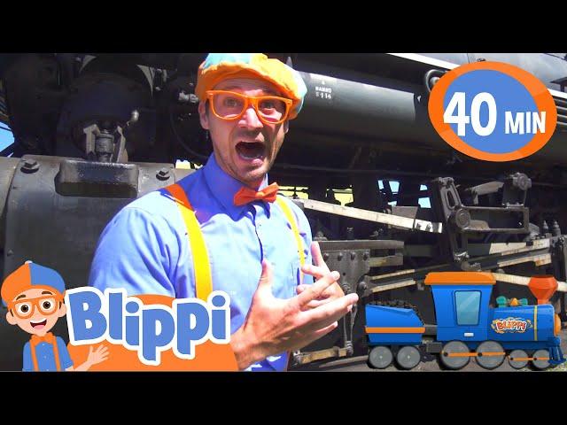 Blippi Explores a Steam Train | Blippi Full Episodes | Train Videos For Children | Blippi Toys