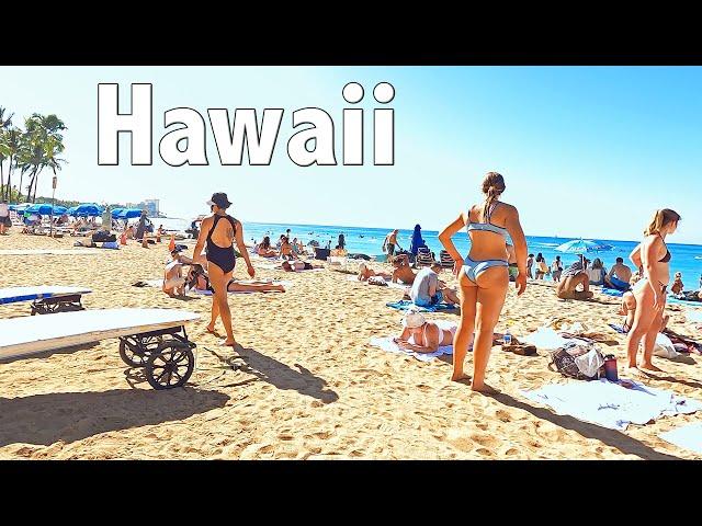 WAIKIKI WALKING TOUR | Up and Down the Street in Honolulu, Oahu, Hawaii 2024