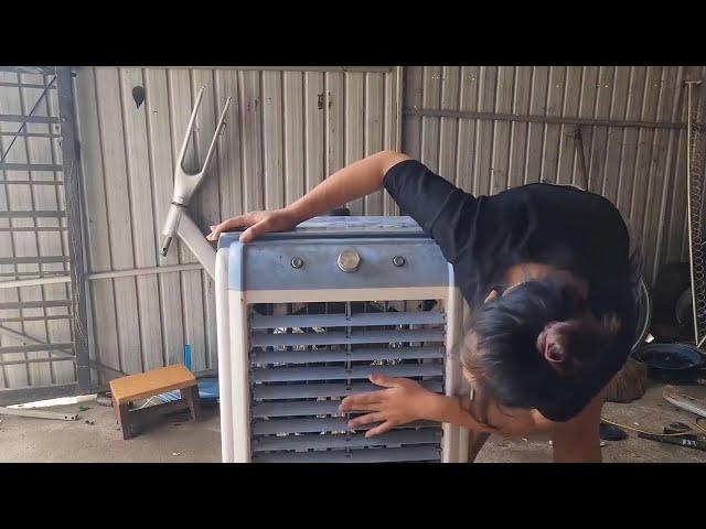 Genius Girl ; Full Restoration fan old rusty | How to repair stand fan or table fan