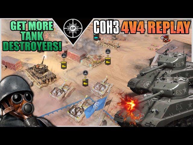 Fighting Fire with Tank Destroyer Spam! | 4v4 Black Gold | Company of Heroes 3 Replays #39